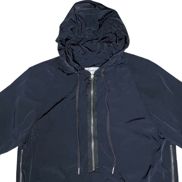 Helmut Lang Black Short Sleeve Streetwear Hoodie Side Zip Gorpcore Tunic Size M - Picture 5 of 10